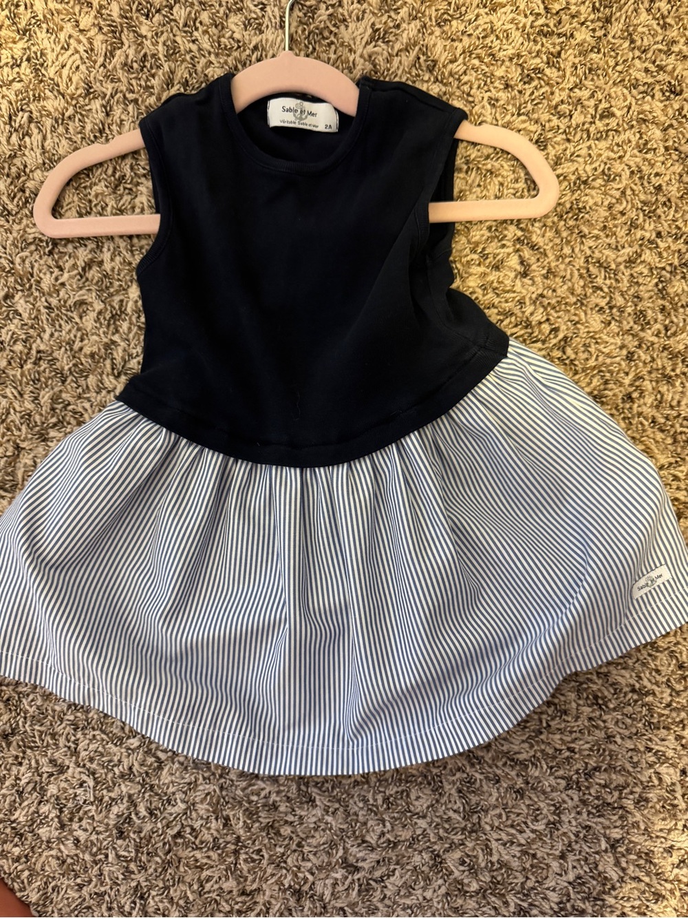 100% cotton French Brand Sable et Mer 2T Striped dress